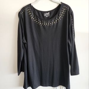 Jaclyn Smith Long Jersey Tunic Long Sleeve. Size XL